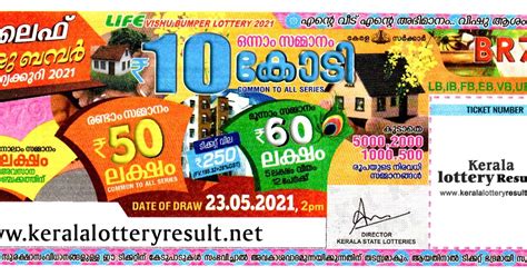 Vishu Bumper 2021 lottery results today .